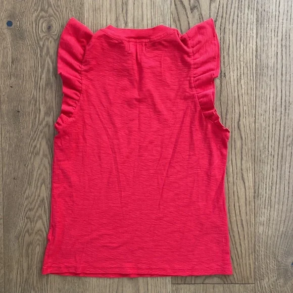 Nation LTD Red Ruffle Sleeve Tank Top - Picture 11 of 11